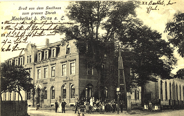 Postkarte vom Grauen Storch, 1907