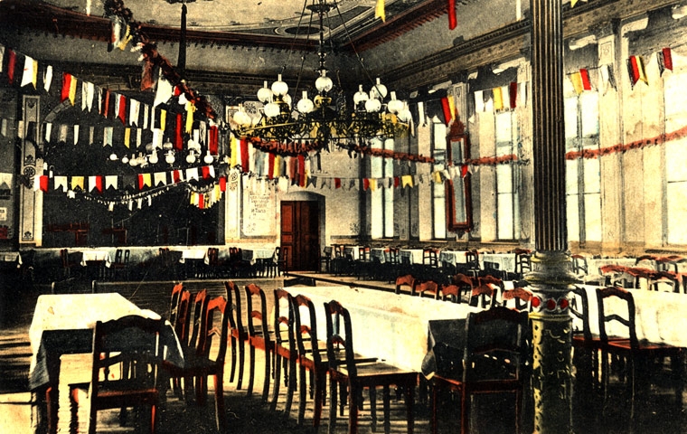 Saal im Grauen Storch um 1915